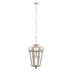 Bonner 1-Light Weathered White Chandelier by A & B Home