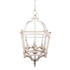 Classic Vintage 4-Light Weathered White Chandelier by A & B Home -Simple Designs Online Shop weathered white a b home chandeliers 44025 ds 44 1000