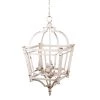 Classic Vintage 4-Light Weathered White Chandelier by A & B Home