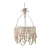 1-Light White Chandelier by A & B Home