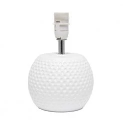 11 .37 in. White and White Studded Texture Ceramic Table Lamp by Simple Designs -Simple Designs Online Shop white and white simple designs table lamps lt2084 wht 44 1000