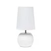 11 .37 in. White and White Studded Texture Ceramic Table Lamp by Simple Designs