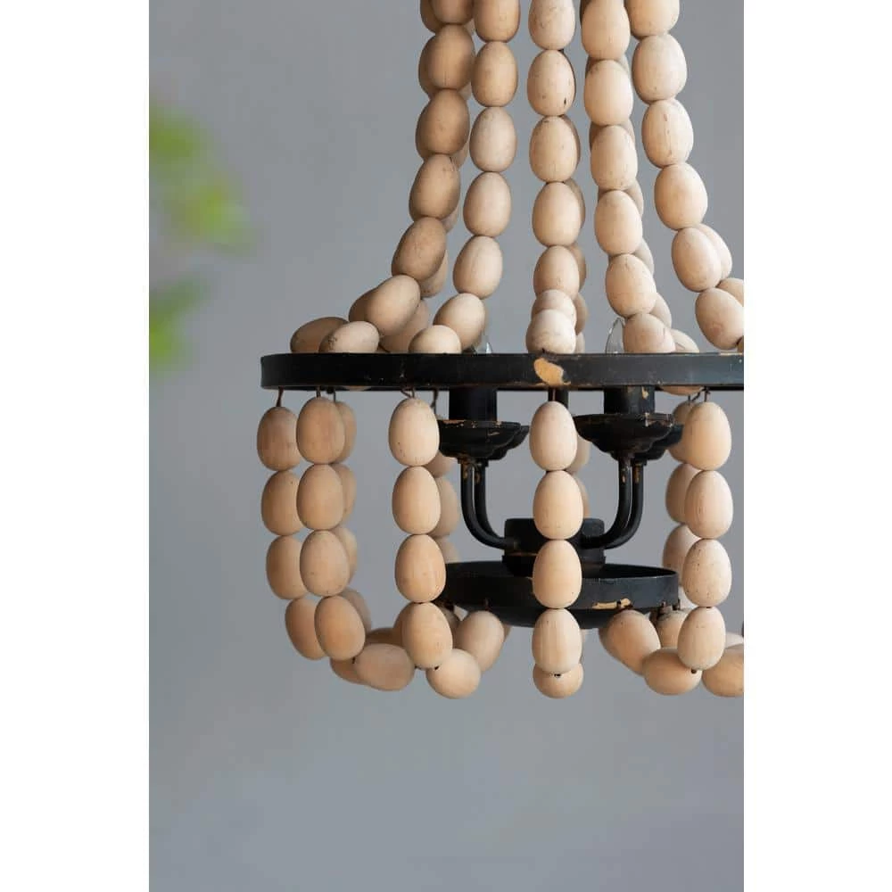 4-Light White and Black Chandelier by A & B Home 5 4-Light White and Black Chandelier by A & B Home - Image 5