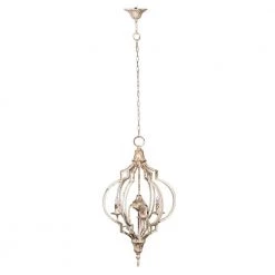 Donalt 3-Light White, Gold Chandelier by A & B Home
