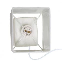 11.8 in. White Marbled Ceramic Table Lamp with White Fabric Shade by Simple Designs -Simple Designs Online Shop white marble simple designs table lamps lt2071 wow 44 1000