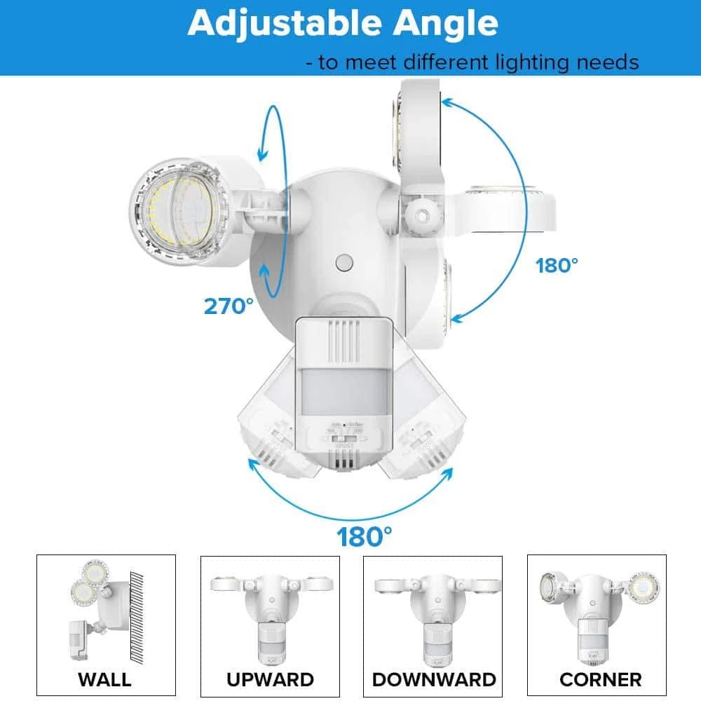 15-Watt 2000 Lumens 180-Degree White Motion Sensor Outdoor Integrated LED 5000K Waterproof Dusk to Dawn Flood Light by SANSI 3 15-Watt 2000 Lumens 180-Degree White Motion Sensor Outdoor Integrated LED 5000K Waterproof Dusk to Dawn Flood Light by SANSI - Image 3