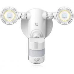 15-Watt 2000 Lumens 180-Degree White Motion Sensor Outdoor Integrated LED 5000K Waterproof Dusk to Dawn Flood Light by SANSI