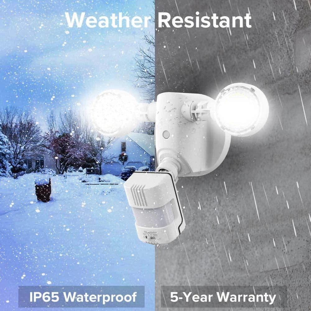 15-Watt 2000 Lumens 180-Degree White Motion Sensor Outdoor Integrated LED 5000K Waterproof Dusk to Dawn Flood Light by SANSI 6 15-Watt 2000 Lumens 180-Degree White Motion Sensor Outdoor Integrated LED 5000K Waterproof Dusk to Dawn Flood Light by SANSI - Image 6