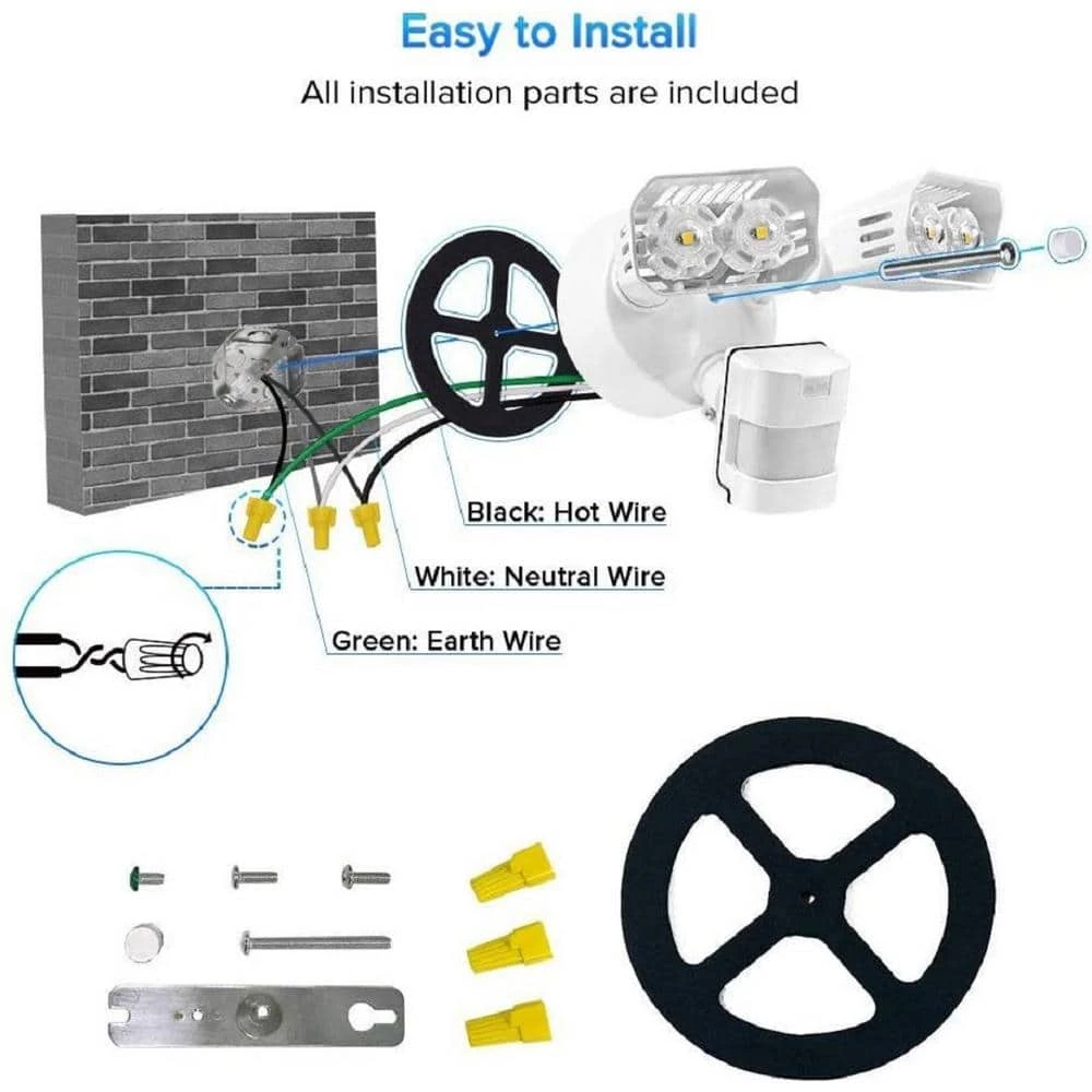 18-Watt White Motion Activated Outdoor Integrated LED Flood Light by SANSI 4 18-Watt White Motion Activated Outdoor Integrated LED Flood Light by SANSI - Image 4