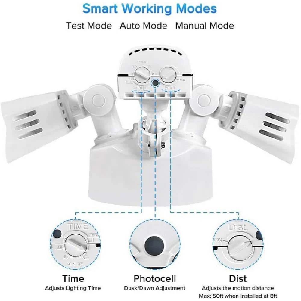 18-Watt White Motion Activated Outdoor Integrated LED Flood Light by SANSI 3 18-Watt White Motion Activated Outdoor Integrated LED Flood Light by SANSI - Image 3