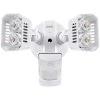 18-Watt White Motion Activated Outdoor Integrated LED Flood Light by SANSI