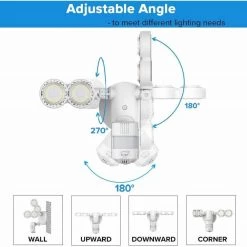 30-Watt 4000 Lumens 180-Degree White Motion Sensor Outdoor Integrated LED 5000K Waterproof Dusk to Dawn Flood Light by SANSI -Simple Designs Online Shop white sansi flood lights 01 04 001 013001 4f 1000