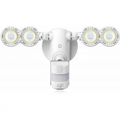 30-Watt 4000 Lumens 180-Degree White Motion Sensor Outdoor Integrated LED 5000K Waterproof Dusk to Dawn Flood Light by SANSI