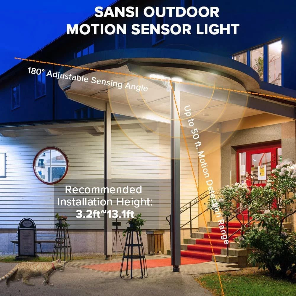 45-Watt 6000 Lumens 180-Degree White Motion Sensor Outdoor Integrated LED 5000K Waterproof Dusk to Dawn Flood Light by SANSI 5 45-Watt 6000 Lumens 180-Degree White Motion Sensor Outdoor Integrated LED 5000K Waterproof Dusk to Dawn Flood Light by SANSI - Image 5