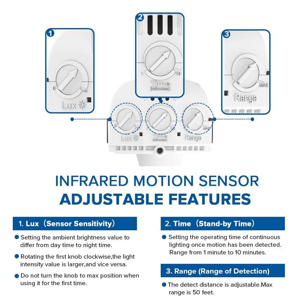45-Watt 6000 Lumens 180-Degree White Motion Sensor Outdoor Integrated LED 5000K Waterproof Dusk to Dawn Flood Light by SANSI 7 45-Watt 6000 Lumens 180-Degree White Motion Sensor Outdoor Integrated LED 5000K Waterproof Dusk to Dawn Flood Light by SANSI - Image 7