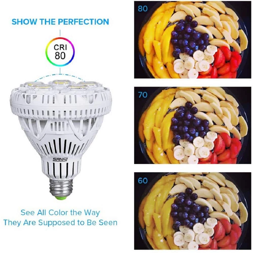 300-Watt Equivalent 4000 Lumens 1-Light BR30 Non-Dimmable LED Light Bulb in Daylight 5000K by SANSI 5 300-Watt Equivalent 4000 Lumens 1-Light BR30 Non-Dimmable LED Light Bulb in Daylight 5000K by SANSI - Image 5