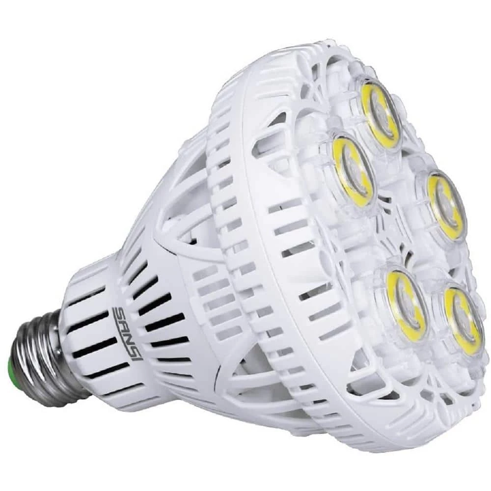 300-Watt Equivalent 4000 Lumens 1-Light BR30 Non-Dimmable LED Light Bulb in Daylight 5000K by SANSI 1 300-Watt Equivalent 4000 Lumens 1-Light BR30 Non-Dimmable LED Light Bulb in Daylight 5000K by SANSI
