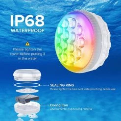 RGB Submersible LED Underwater Lights with Magnet and Suction Cups Waterproof IP68 with 16 Colors RF Remote 4-Pack by SANSI -Simple Designs Online Shop white sansi outdoor specialty lighting 01 08 001 156804 4f 1000