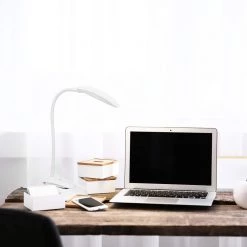 21.5 in. Rounded White Flexi LED Clip Light Desk Lamp by Simple Designs -Simple Designs Online Shop white simple designs desk lamps ld2021 wht 31 1000