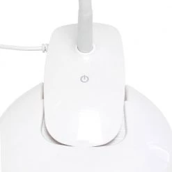 21.5 in. Rounded White Flexi LED Clip Light Desk Lamp by Simple Designs -Simple Designs Online Shop white simple designs desk lamps ld2021 wht 76 1000