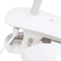 21.5 in. Rounded White Flexi LED Clip Light Desk Lamp by Simple Designs -Simple Designs Online Shop white simple designs desk lamps ld2021 wht fa 1000