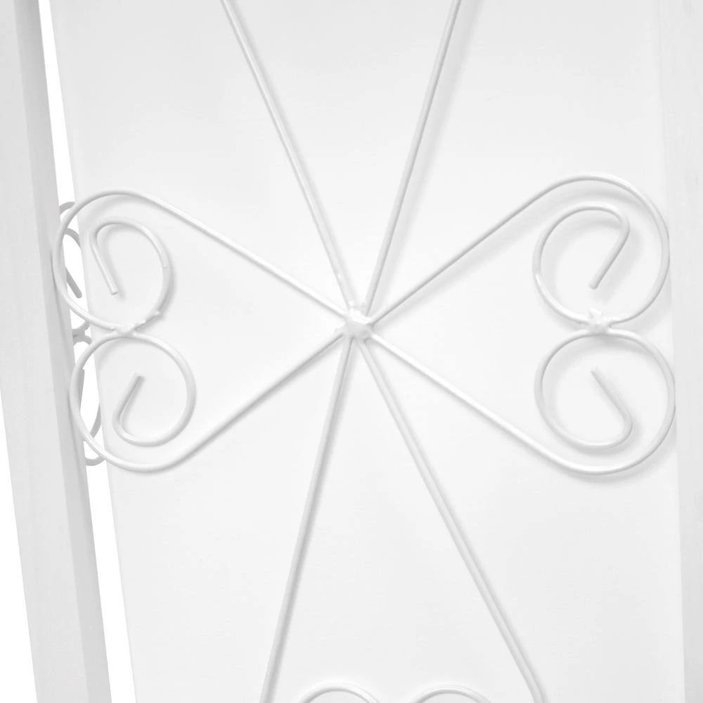 62.75 in. White Floor Lamp Etagere Organizer Storage Shelf and Wine Rack with Linen Shade by Simple Designs 5 62.75 in. White Floor Lamp Etagere Organizer Storage Shelf and Wine Rack with Linen Shade by Simple Designs - Image 5