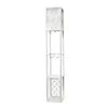 62.75 in. White Floor Lamp Etagere Organizer Storage Shelf and Wine Rack with Linen Shade by Simple Designs