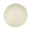 Scroll Swirl Design 1-Light White Ceiling Round Flush Mount by Simple Designs