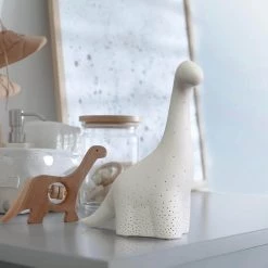 11.10 in. White Porcelain Dinosaur Table Lamp by Simple Designs -Simple Designs Online Shop white simple designs lamp bases lt2093 wht 1f 1000