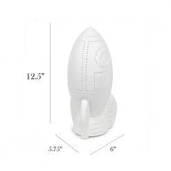 12.5 in. White Porcelain Rocketship Table Lamp by Simple Designs 16 12.5 in. White Porcelain Rocketship Table Lamp by Simple Designs -Simple Designs Online Shop white simple designs lamp bases lt2095 wht 4f 1000