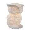 9.84 in. White Porcelain Wise Owl Shaped Table Lamp by Simple Designs