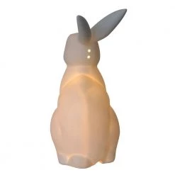 10.9 in. White Porcelain Bunny Rabbit Shaped Table Lamp by Simple Designs -Simple Designs Online Shop white simple designs novelty lamps lt3058 wht 1f 1000
