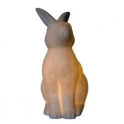 10.9 in. White Porcelain Bunny Rabbit Shaped Table Lamp by Simple Designs -Simple Designs Online Shop white simple designs novelty lamps lt3058 wht 4f 1000