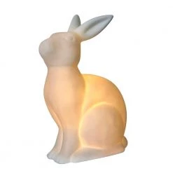 10.9 in. White Porcelain Bunny Rabbit Shaped Table Lamp by Simple Designs -Simple Designs Online Shop white simple designs novelty lamps lt3058 wht fa 1000