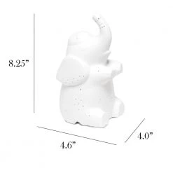 8.18 in. White Porcelain Elephant Shaped Table Lamp by Simple Designs -Simple Designs Online Shop white simple designs novelty lamps lt3337 wht 4f 1000