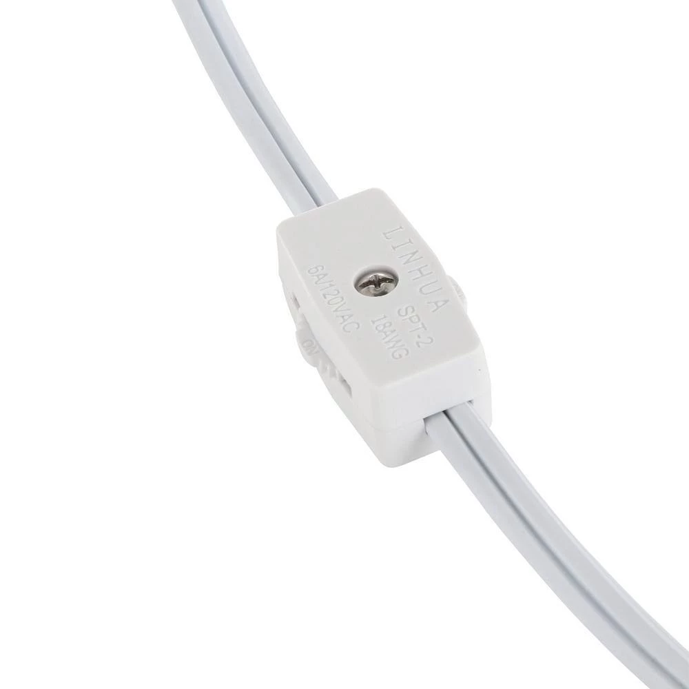 19.69 in. Brushed Nickel Tripod Table Lamp with White Pleated Silk Sheer Shade by Simple Designs 5 19.69 in. Brushed Nickel Tripod Table Lamp with White Pleated Silk Sheer Shade by Simple Designs - Image 5